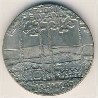 () Монета Финляндия 1975 год 10  ""   Биметалл (Серебро - Ниобиум)  UNC