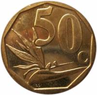 (№2011km503) Монета Южная Африка 2011 год 50 Cents (Южной Африке - английская легенда)