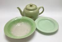 Чайник заварочный + тарелка + пиала, керамика