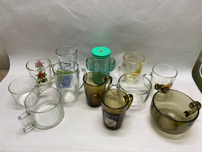 Кружки стекло 11 шт