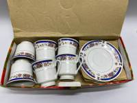 Чайный сервиз 10 предметов (6 чашек, 4 блюдца) Виноград Китай