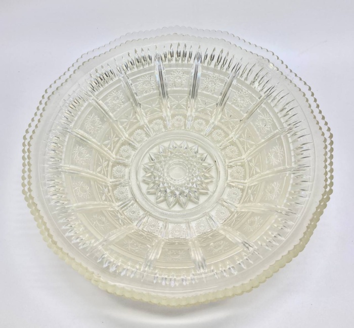 Блюдо чаша для фруктов, пластмасса, СССР, 2 шт