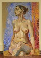Картина В.М. Чуркин "Обнажённая натура. №1", 41х60 масло, оргалит, 2005 г. (см. фото)