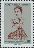 (№1988-1355) Марка Коста-Рика 1988 год "Рождение столетия Омара-Денго", Гашеная