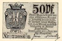 (№1920) Банкнота Германия 1920 год "50 Pfennig"