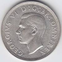 (1940) Монета Великобритания 1940 год 1 шиллинг "Георг VI"  Шотландский герб Серебро Ag 500  XF