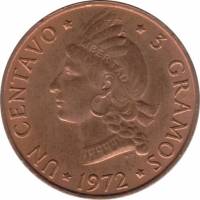 (№1968km31) Монета Доминиканская Республика 1968 год 1 Centavo