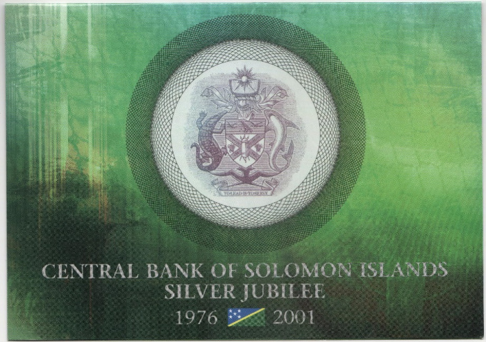 (2001) Банкнота Соломоновы Острова 2001 год 2 доллара &quot;Центральный банк 25 лет&quot;   Буклет