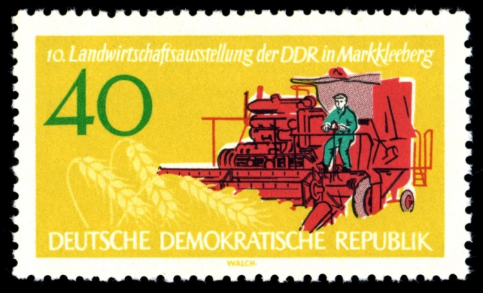 (1962-030) Марка Германия (ГДР) &quot;Комбайн&quot;    Сельскохозяйственная выставка III Θ