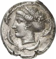 (№1970) Монета Древняя Греция 1970 год 1 Tetradrachm (Сиракузы - Вторых Демократия)