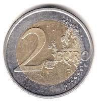 (2012) Монета Финляндия 2012 год 2 евро  3-й тип образца 2008, буквы FI, знак МД у канта Биметалл  U