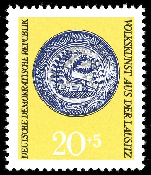 (1969-094) Марка Германия (ГДР) "Украшение"    Народное искусство II &Theta;