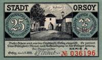 (№1921) Банкнота Германия 1921 год "25 Pfennig"