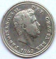 (№1838km328) Монета Италия 1838 год 10 Grani (1 Карлино)