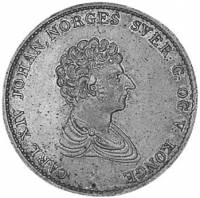 (№1827km302) Монета Норвегия 1827 год 1/2 Speciedaler (60 Скиллинга)