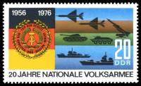 (1976-012) Марка Германия (ГДР) "Вооруженные силы"    Народная Армия 20 лет III O