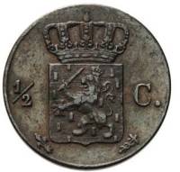 () Монета Нидерланды (Голландия) 1841 год 12  ""   Медь  UNC