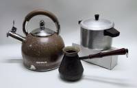 Чайник со свистком Кастрюля алюминиевая и Турка медная Пятигорск