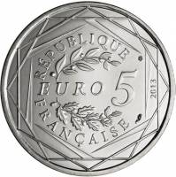 (№2013km1760) Монета Франция 2013 год 5 Euro (Fraterniteacute)