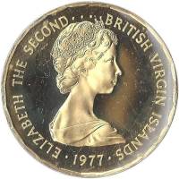 () Монета Британские Виргинские острова 1977 год 100  ""    AU
