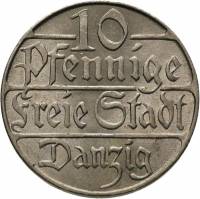 () Монета Вольный город Данциг 1923 год 100  ""   Медь-Никель  UNC