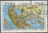 (1980-048) Марка Куба "Галлеон, 1620 г."    История кубинского судостроения III Θ