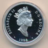 (1998) Монета Канада 1998 год 20 долларов ""  Серебро Ag 925, Позолота  PROOF