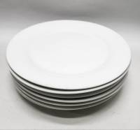 Тарелки столовые 7 шт белые без рисунка диаметр 27 см