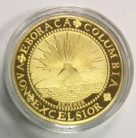 Реплика Монета Колумбия 1787 год 1 дублон Дублон Брашера  Золочение  PROOF