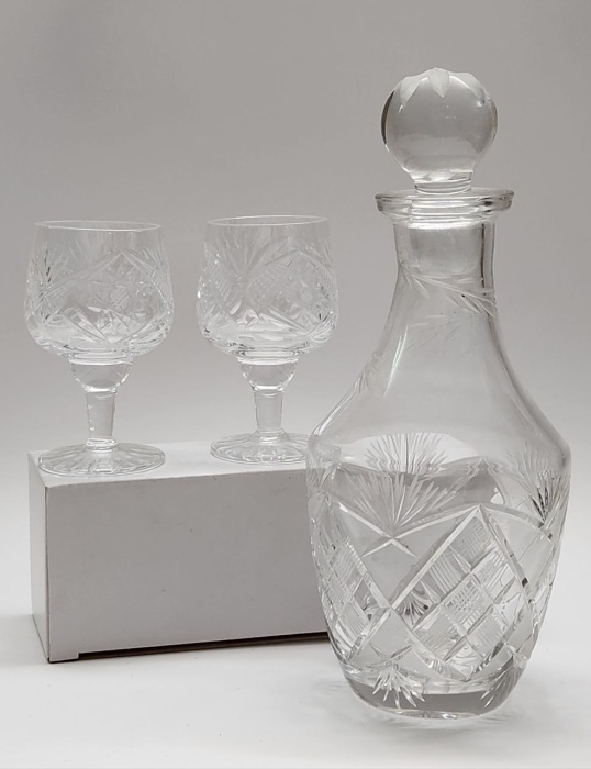 Графин и 2 рюмки хрусталь СССР