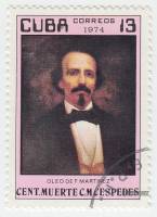 (1974-018) Марка Куба "К. Мануэль де Сеспедес"    100 лет со дня смерти К. Мануэля де Сеспедеса III 