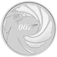 (2020) Монета Тувалу 2020 год 1 доллар "Джеймс Бонд агент 007"  Серебро Ag 999  PROOF