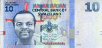 Банкнота Свазиленд 2010 год 10 лилангени Мсвати III   UNC