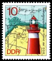 (1974-048) Марка Германия (ГДР) "Бук, 1878"    Маяки III Θ
