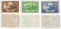 1943-29 31 32 Серия Набор марок 3 шт СССР  25 лет Красной Армии и ВМФ III O