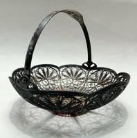 Конфетница плетёная металл СССР (сост. на фото)