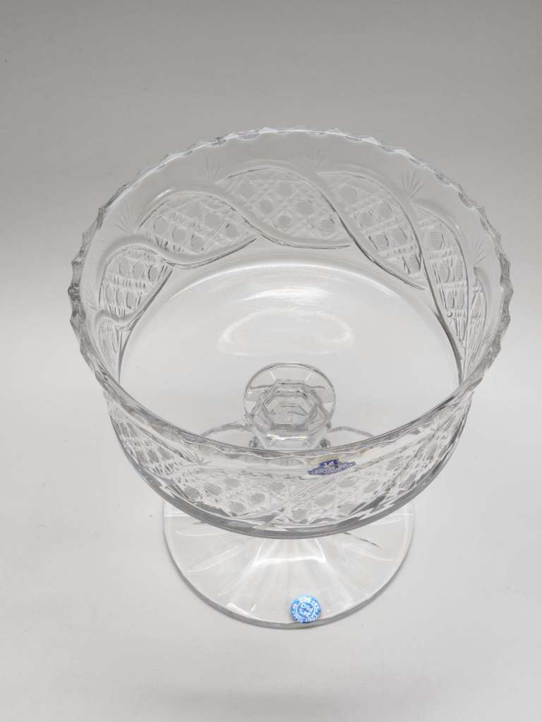 Фруктовница - ваза большая на ножке Гусь - Хрустальный Шведка