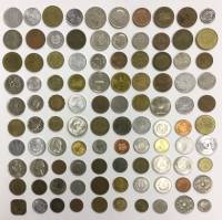 Набор иностранных монет, разные страны, года, номиналы, 100 шт. (сост. на фото)