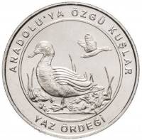 (2018) Монета Турция 2018 год 1 куруш "Чирок"  Медь-Никель  UNC