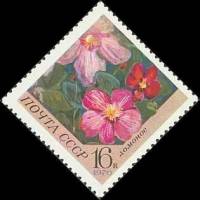 1970-106 Марка СССР Ломонос  Цветы I Θ