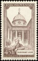 (1956-012) Марка Чехословакия "Марианске Лазне"    Чехословацкие Спа II Θ