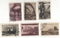 1938-66-71 Серия Набор марок 6 шт СССР  Строительство Московского метро II Θ