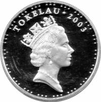 () Монета Токелау 2003 год 5  ""   Биметалл (Серебро - Ниобиум)  UNC