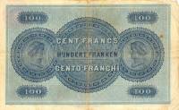 (№1907P-2a.1) Банкнота Швейцария 1907 год "100 Franken/Francs/Franchi" (Подписи: Hirter  Kundert  Ch
