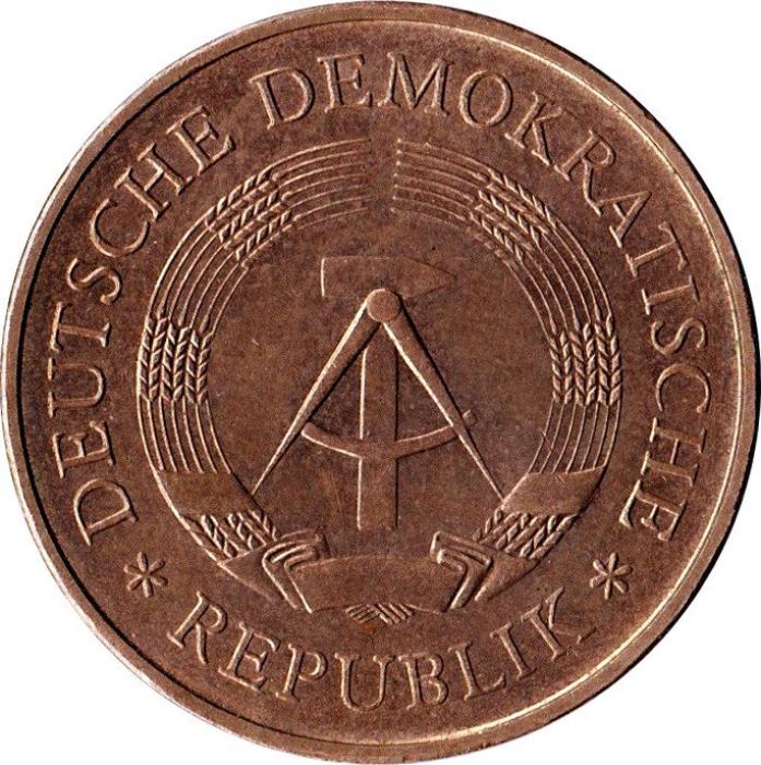 () Монета ГДР (Германия) 1969 год 5 марок &quot;&quot;  Бронза, покрытая Некелем  UNC