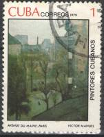(1979-042) Марка Куба "Авеню дю Мэн, Париж"    Картины Виктора Мануэля Гарсии II Θ
