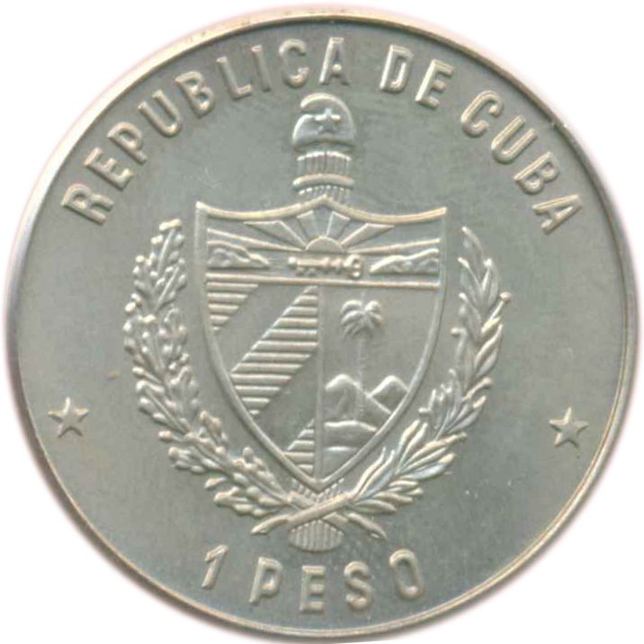 (1989) Монета Куба 1989 год 1 песо &quot;Александр фон Гумбольдт&quot;  Медь-Никель  UNC