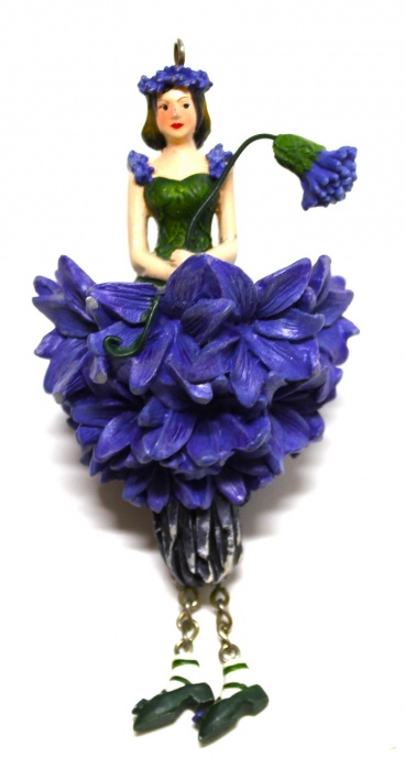 Фигурка декоративная Blumenmadchen &quot;Василек&quot;,на подвеске, полирезина, металл, 12см. (сост. отл.)