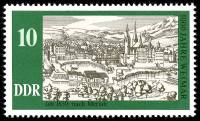 (1975-079) Марка Германия (ГДР) "Старый город"    Веймар 1000 лет III Θ