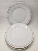 Тарелки десертные 3 шт ГДР с розовым узором